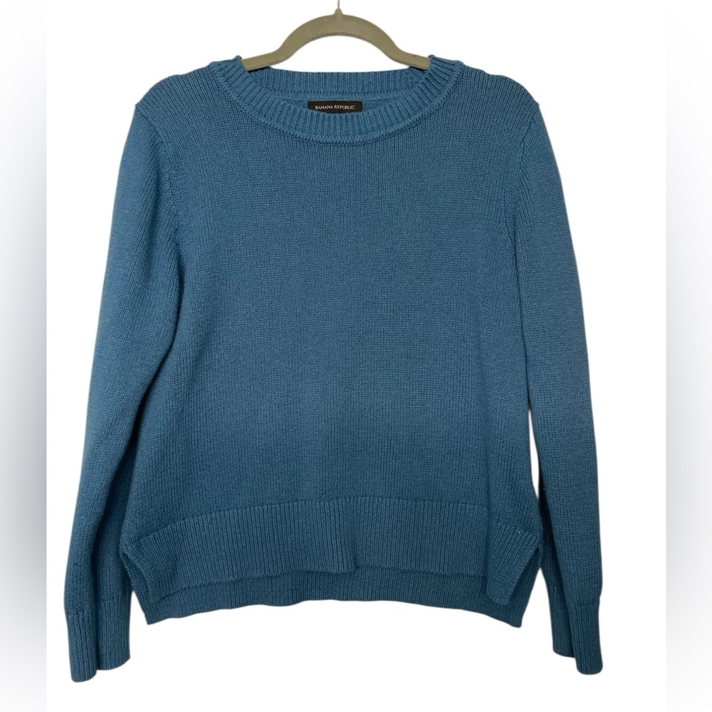 Banana Replublic Women's Fall Blue‎ Crew Neck Sweater Excellent Condition SMALL